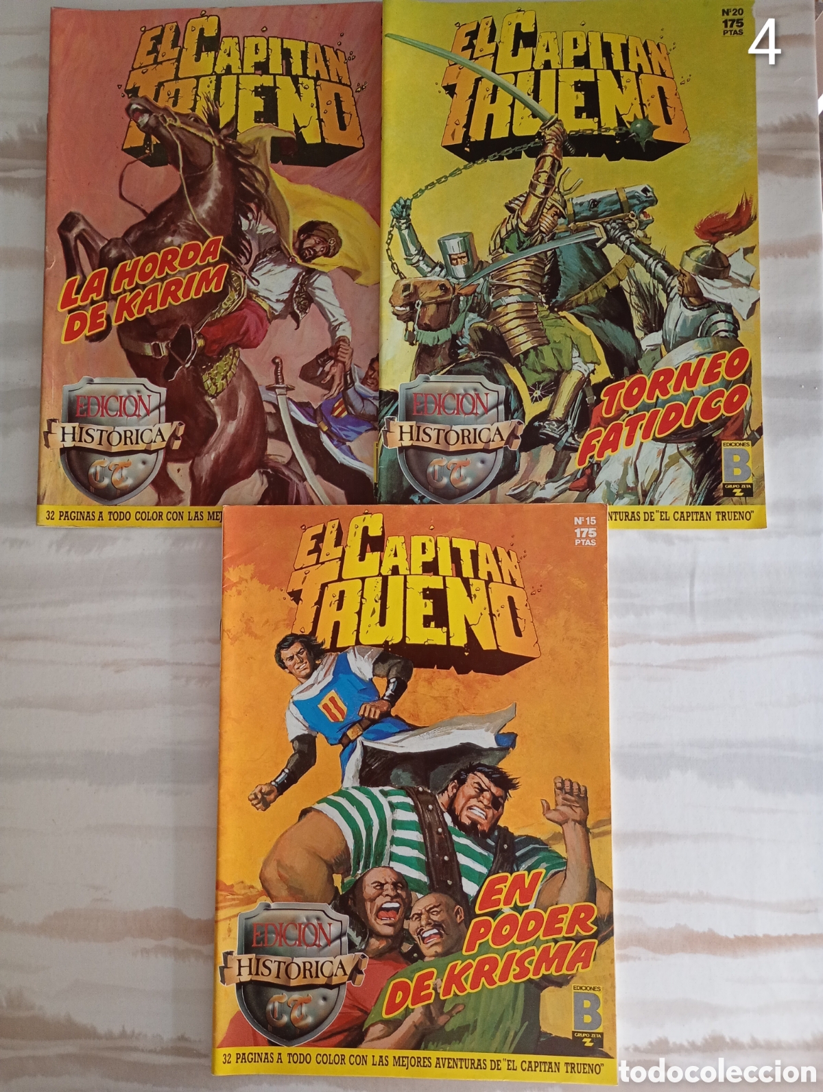 C&oacute;mics: EL CAPIT&Aacute;N TRUENO PACK 3 EJEMPLARES EDICI&Oacute;N HIST&Oacute;RICA