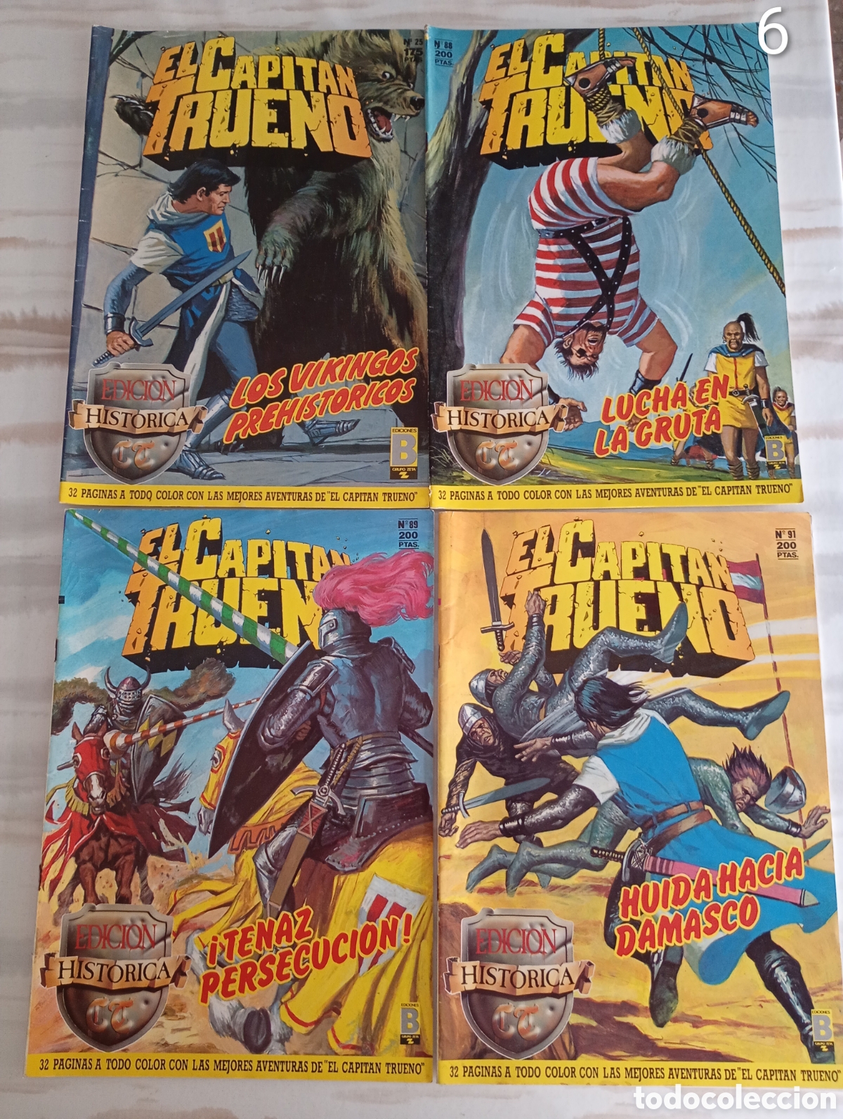 C&oacute;mics: EL CAPIT&Aacute;N TRUENO PACK 4 EJEMPLARES EDICI&Oacute;N HIST&Oacute;RICA