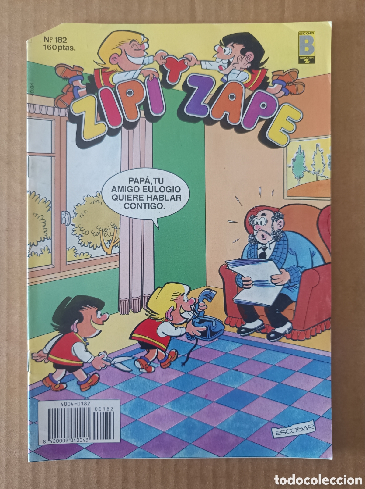 C&oacute;mics: Revista Zipi y Zape n&deg;182 (Ediciones B, 1990). 36 p&aacute;ginas a color. Con La Panda, Piluca, Gu-G&uacute;...