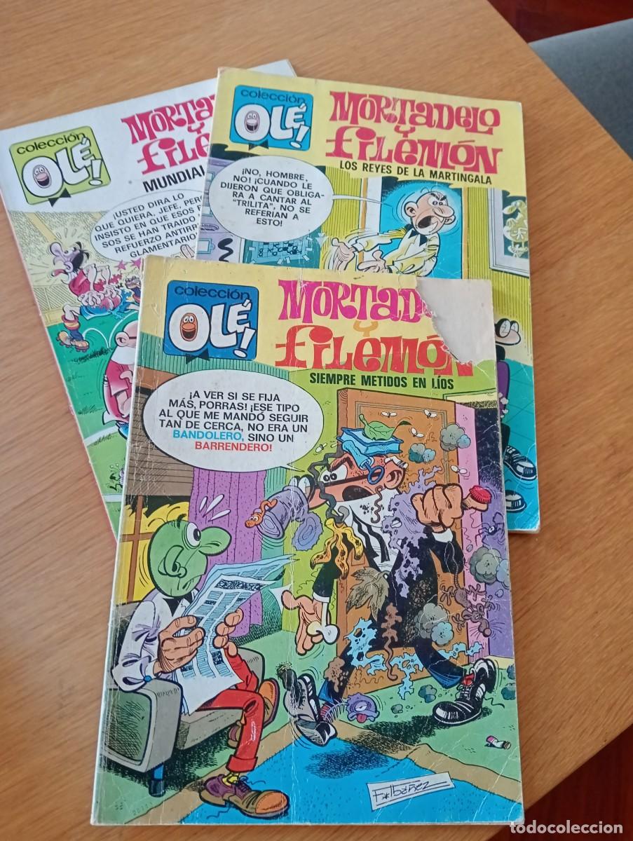 C&oacute;mics: 3 EJEMPLARES DE LA COLECCI&Oacute;N OL&Eacute; DEDICADOS A MORTADELO Y FILEM&Oacute;N (DE 355). R&Uacute;STICA. EDICIONES B.