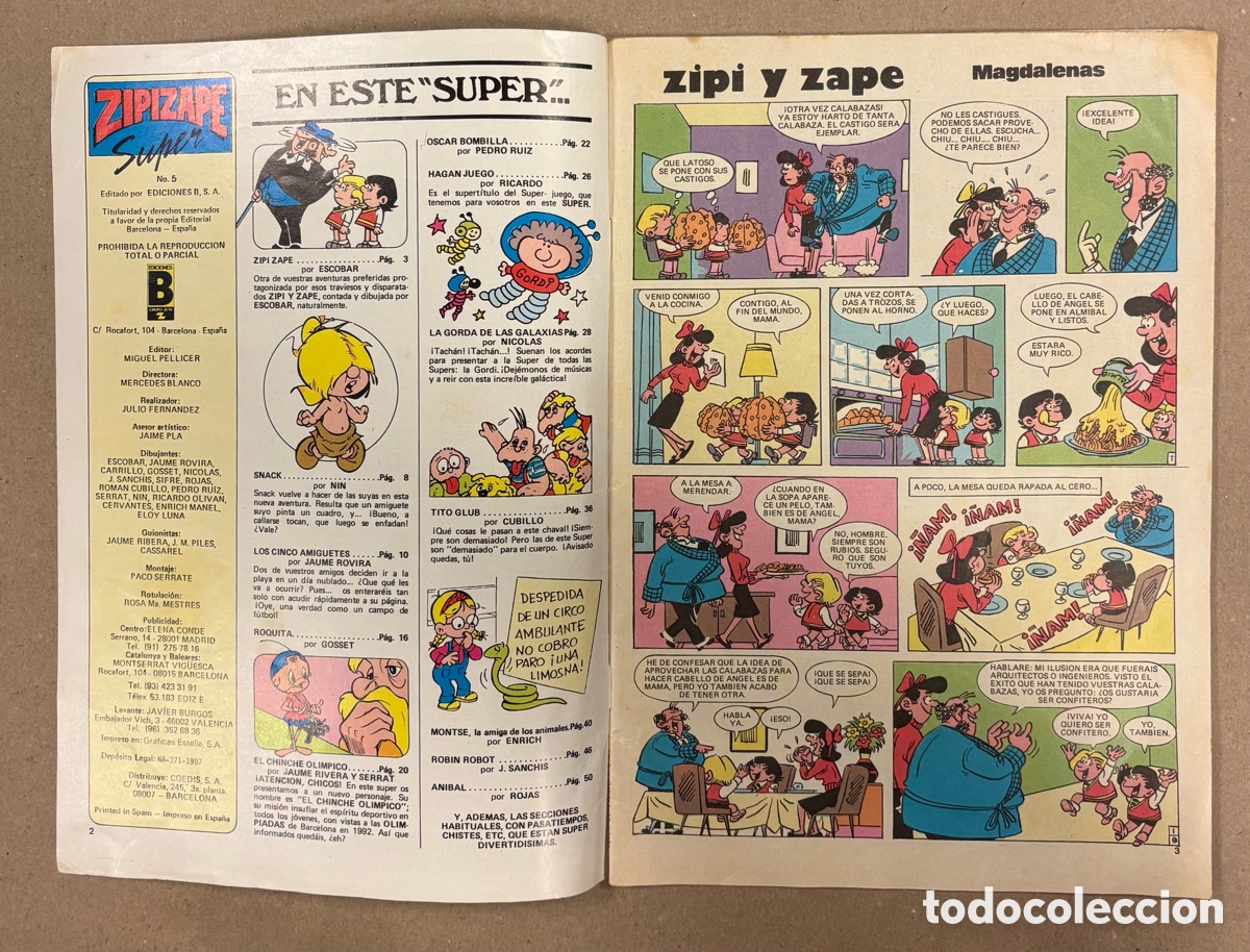 C&oacute;mics: SUPER ZIPI ZAPE N&deg; 5 (EDICIONES B 1987). - Foto 2
