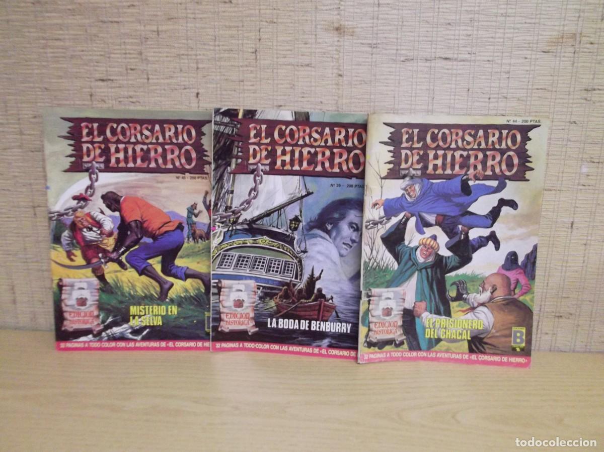 C&oacute;mics: Lote de tres comics de El corsario de hierro.Edicion Historica.Ediciones B