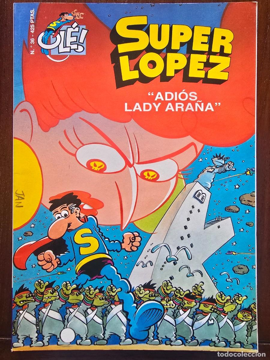 C&oacute;mics: Col. Ole 36 Super Lopez.Adios Lady Ara&ntilde;a 1&ordf; edicion.Ediciones B 2000