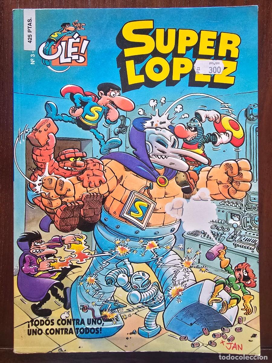 C&oacute;mics: Col. Ole 3 Super Lopez.Superlopez Todos contra uno uno contra 2&ordf; edicion.Ediciones B 1997 en relieve