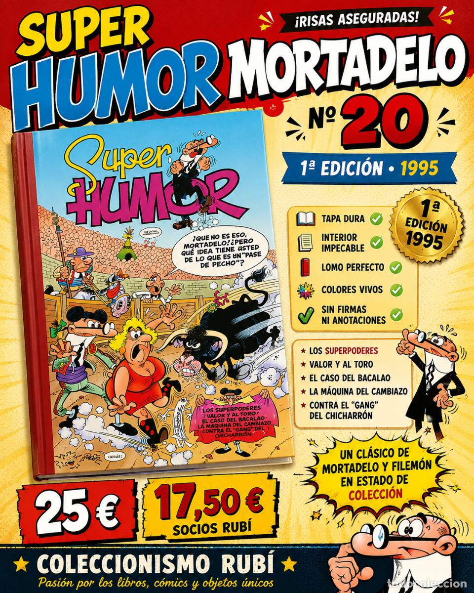 Comics: SUPER HUMOR MORTADELO N.&ordm; 20 | 1&ordf; EDICI&Oacute;N 1995 | IB&Aacute;&Ntilde;EZ | EDICIONES B | COMO NUEVO