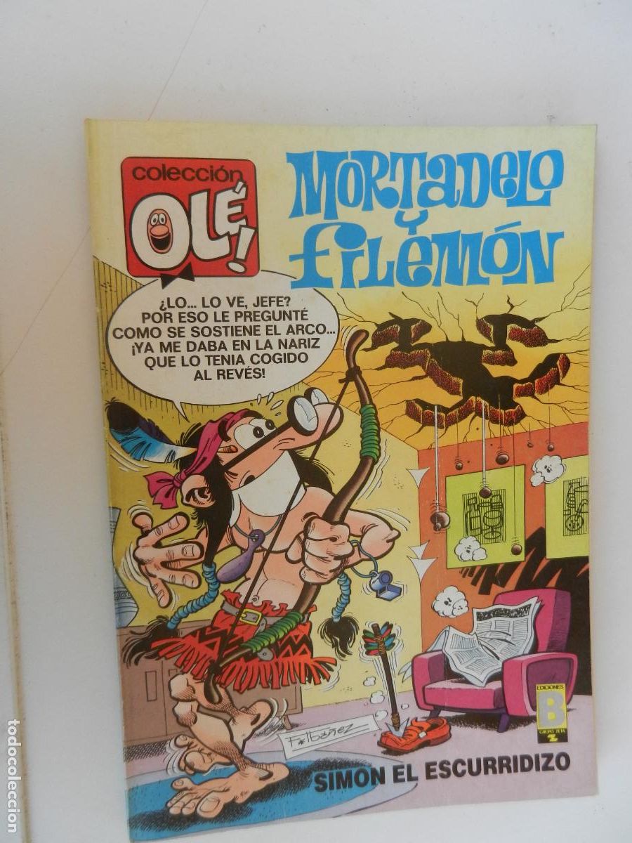 C&oacute;mics: MORTADELO Y FILEM&Oacute;N - SIM&Oacute;N EL ESCURRIDIZO - OL&Eacute; - EDICIONES B 1988 1&ordf; EDICI&Oacute;N.