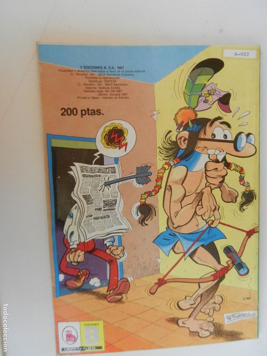 C&oacute;mics: MORTADELO Y FILEM&Oacute;N - CON EL BOTONES SACARINO - OL&Eacute; - EDICIONES B 1987. - Foto 2