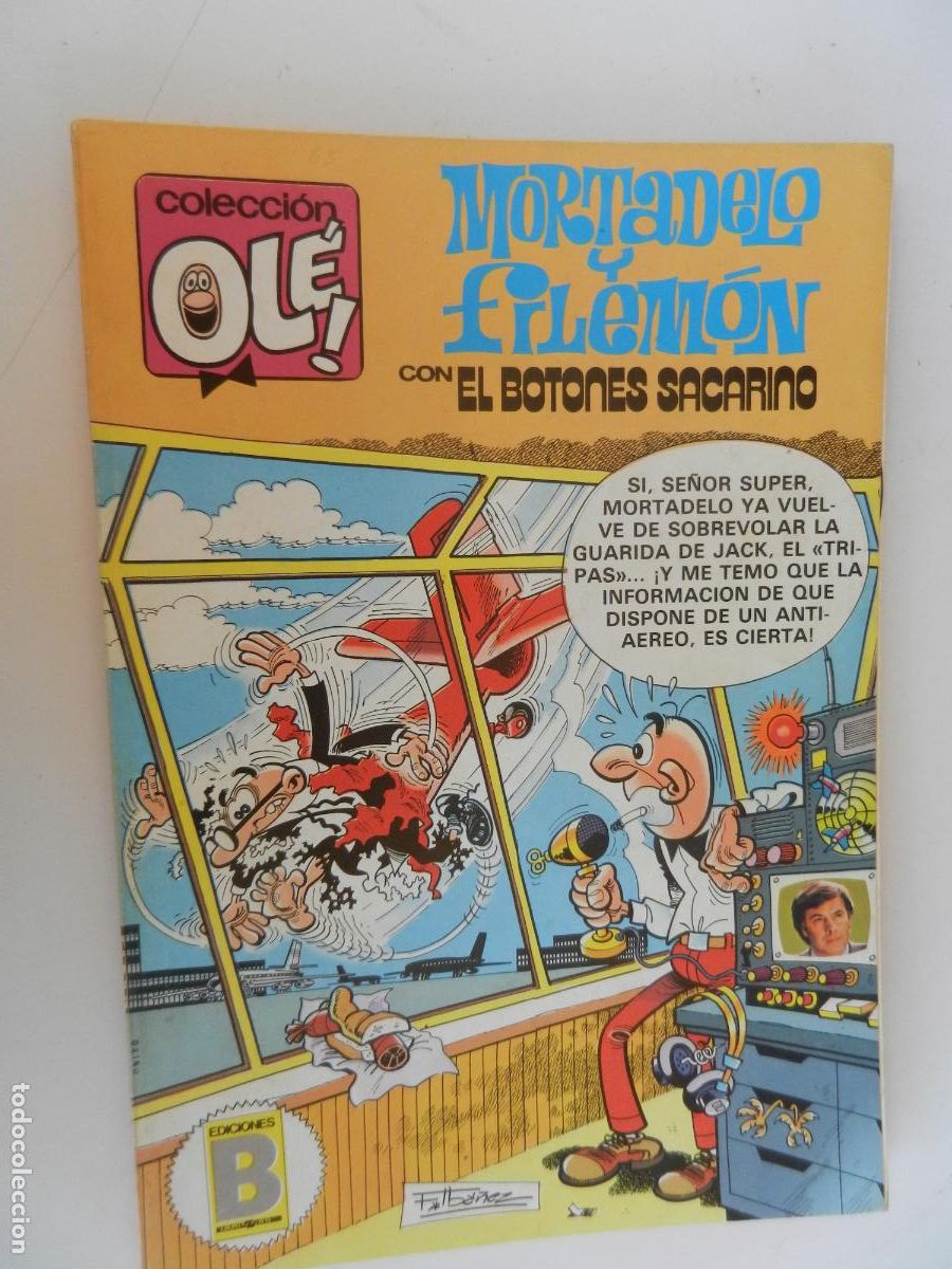 Comics: MORTADELO Y FILEM&Oacute;N -CON EL BOTONES SACARINO - OL&Eacute; - EDICIONES B SEPTIEMBRE 1987.