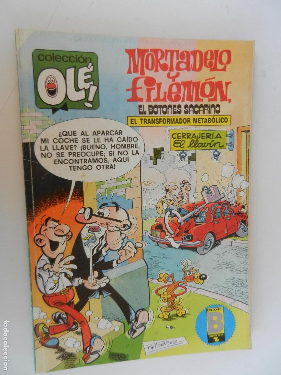 C&oacute;mics: MORTADELO Y FILEM&Oacute;N - Y EL BOTONES SACARINO - EL TRANSFORMADOR METAB&Oacute;LICO - OL&Eacute; - EDICIONES B NOV. 1