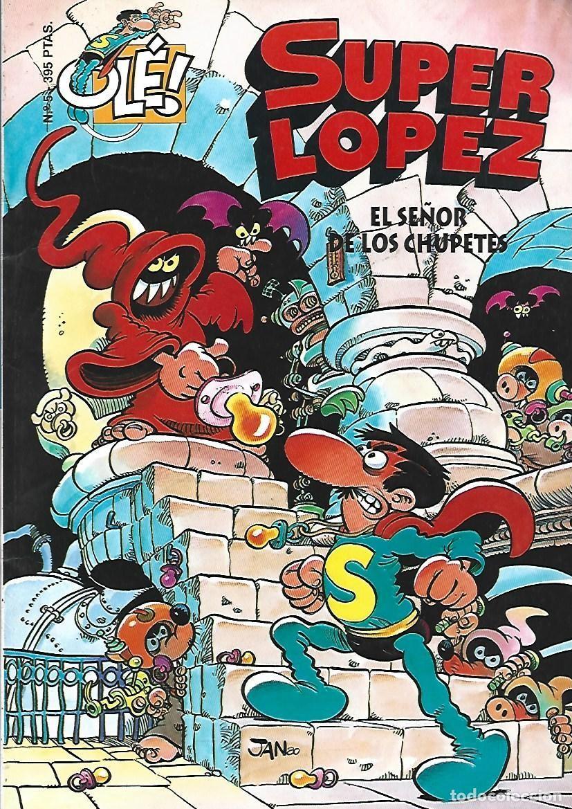C&oacute;mics: Ol&eacute;, super Lopez, 5: el se&ntilde;or de los chupetes, 1996, ediciones B, primera edici&oacute;n, muy buen estado