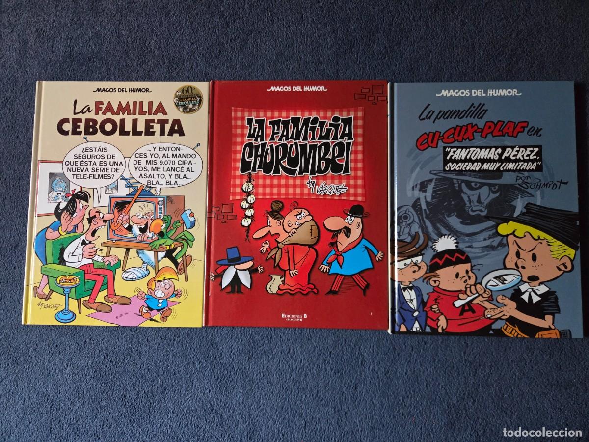 C&oacute;mics: Lote &rdquo;Magos del Humor&rdquo;: La familia Cebolleta, La familia Churumbel y La pandilla Cu-cux-plaf