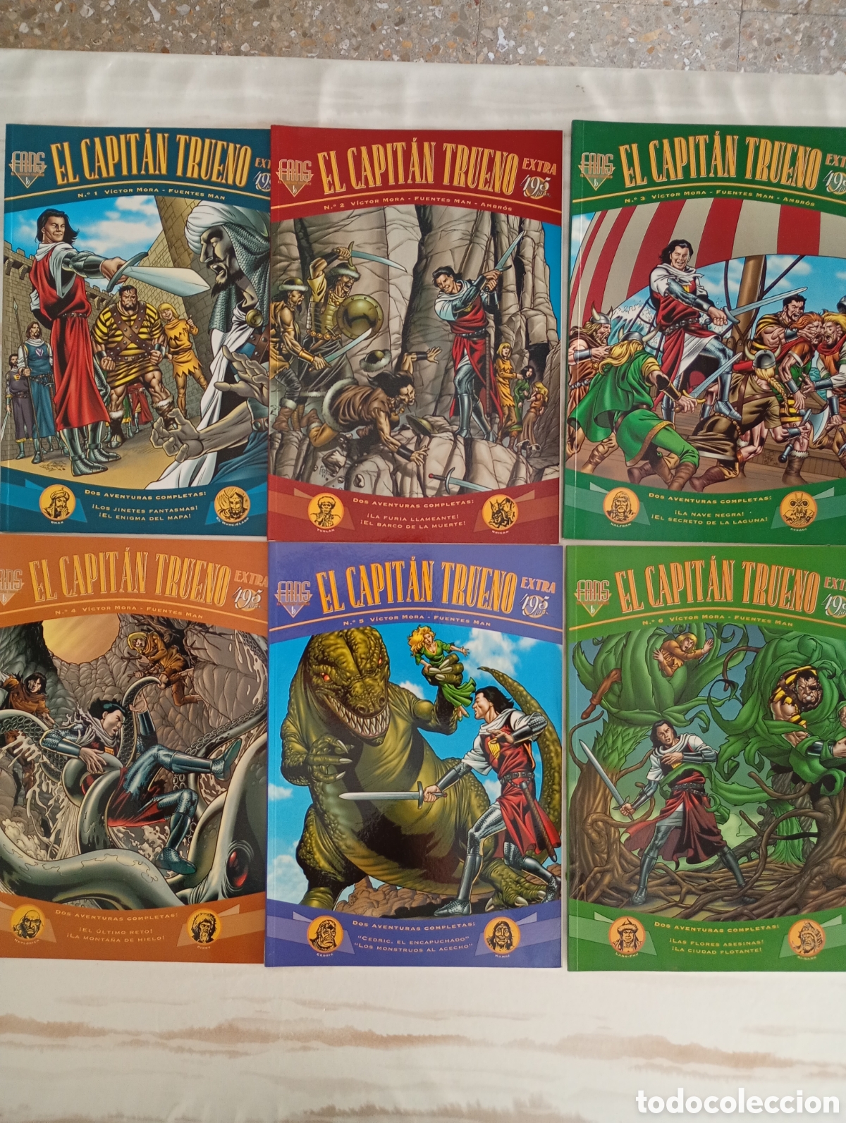 C&oacute;mics: EL CAPIT&Aacute;N TRUENO EXTRA FANS 6 EJEMPLARES