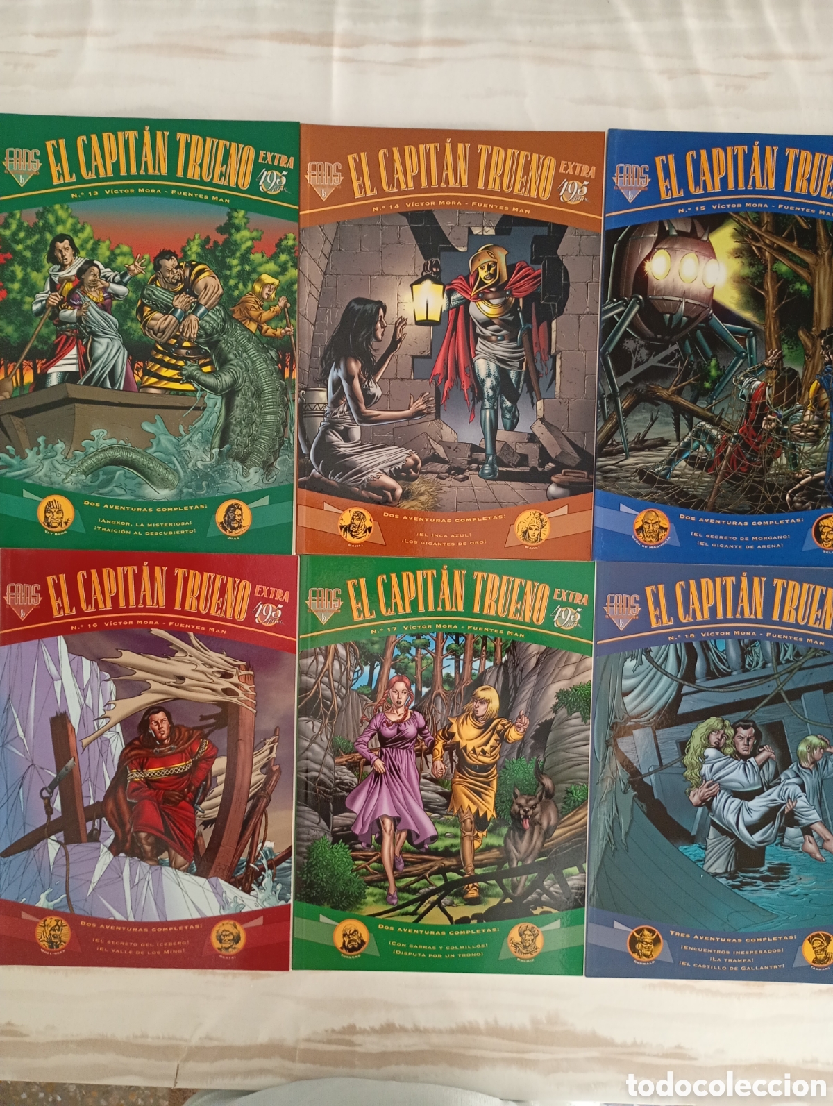 C&oacute;mics: EL CAPIT&Aacute;N TRUENO EXTRA FANS 6 EJEMPLARES