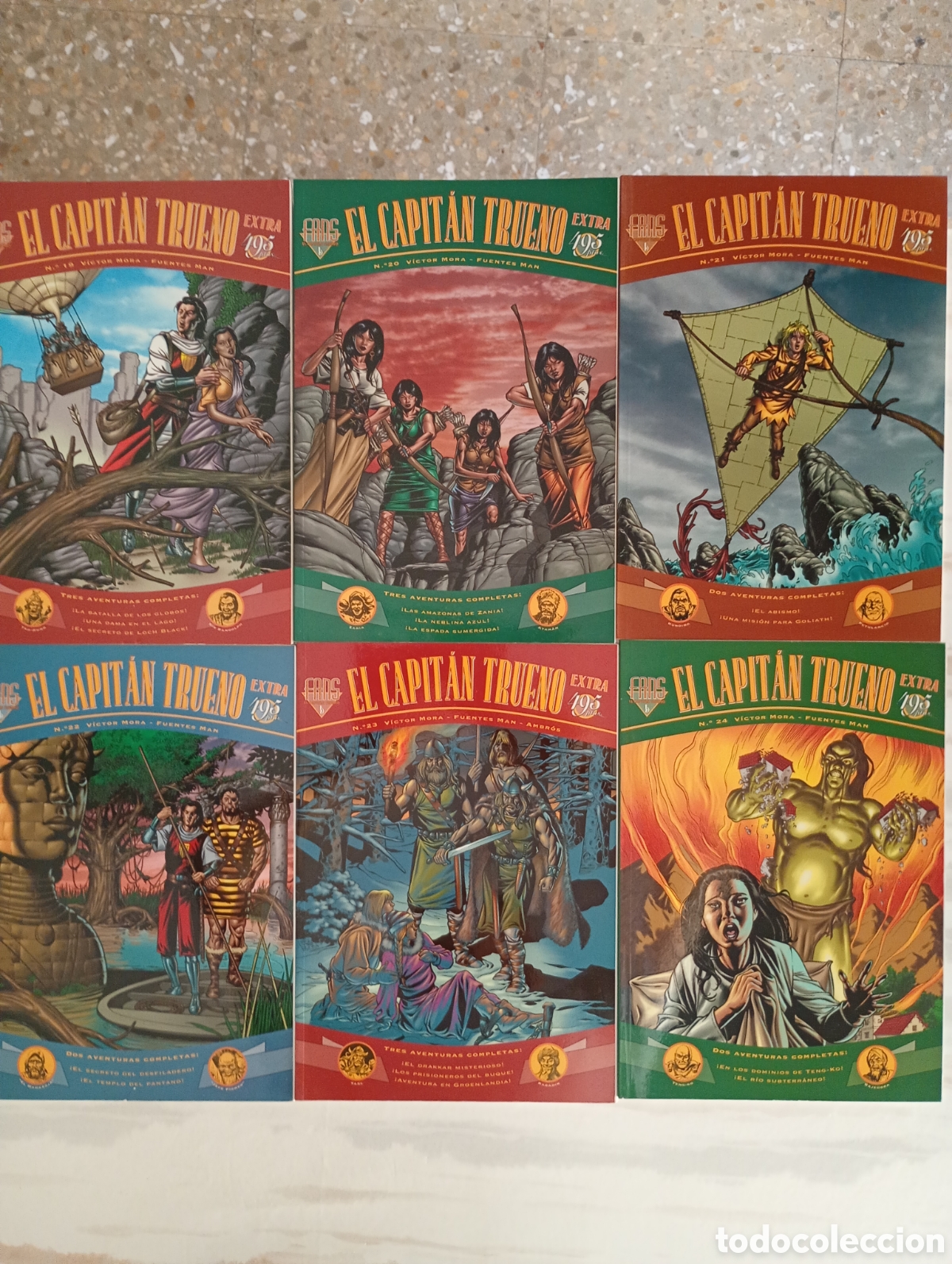 C&oacute;mics: EL CAPIT&Aacute;N TRUENO EXTRA FANS 6 EJEMPLARES