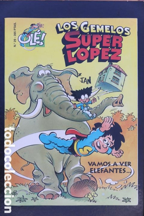 C&oacute;mics: LOS GEMELOS SUPER L&Oacute;PEZ. SUPERL&Oacute;PEZ. VAMOS A VER ELEFANTES. N&deg; 29 OL&Eacute; EDICIONES B. 1&ordf; Edici&oacute;n 1997