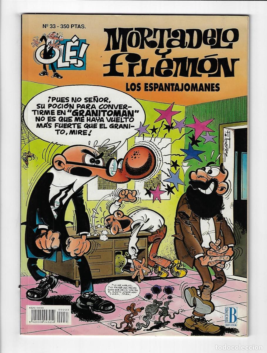 C&oacute;mics: Ediciones B. Colecci&oacute;n Ol&eacute;. Mortadelo y Filem&oacute;n. Con relieve. 33. Primera edici&oacute;n. - Foto 1