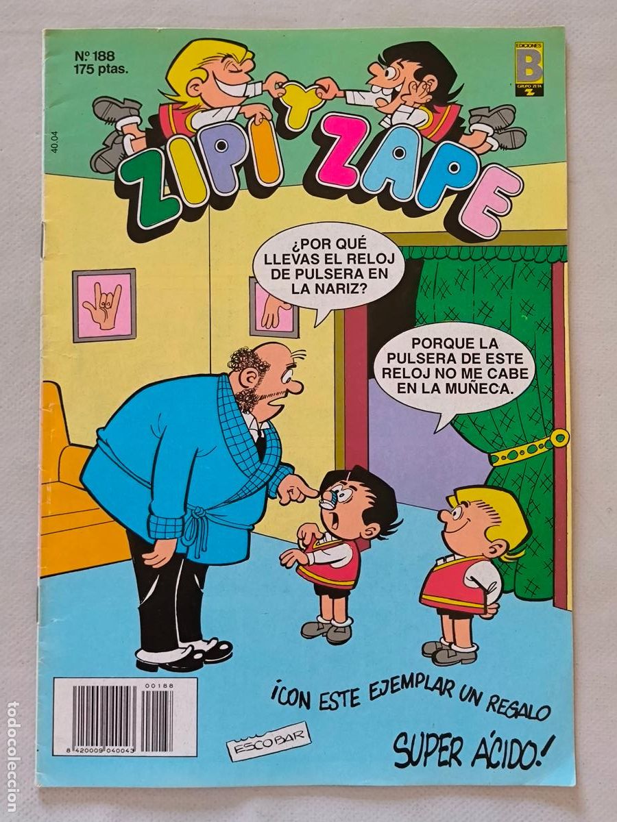 C&oacute;mics: ZIPI Y ZAPE N&ordm; 188 - EDICIONES B (Q) - Foto 1