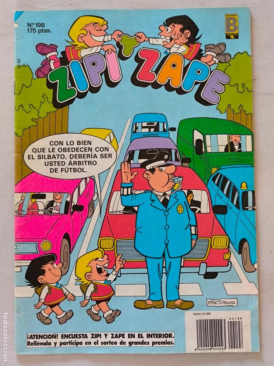 C&oacute;mics: ZIPI Y ZAPE N&ordm; 198 - EDICIONES B (Q)