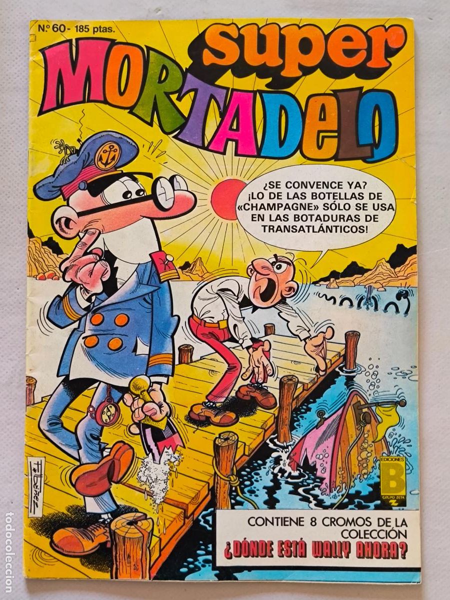 C&oacute;mics: SUPER MORTADELO N&ordm; 60 - INCLUYE CROMOS WALLY - EDICIONES B (FV)