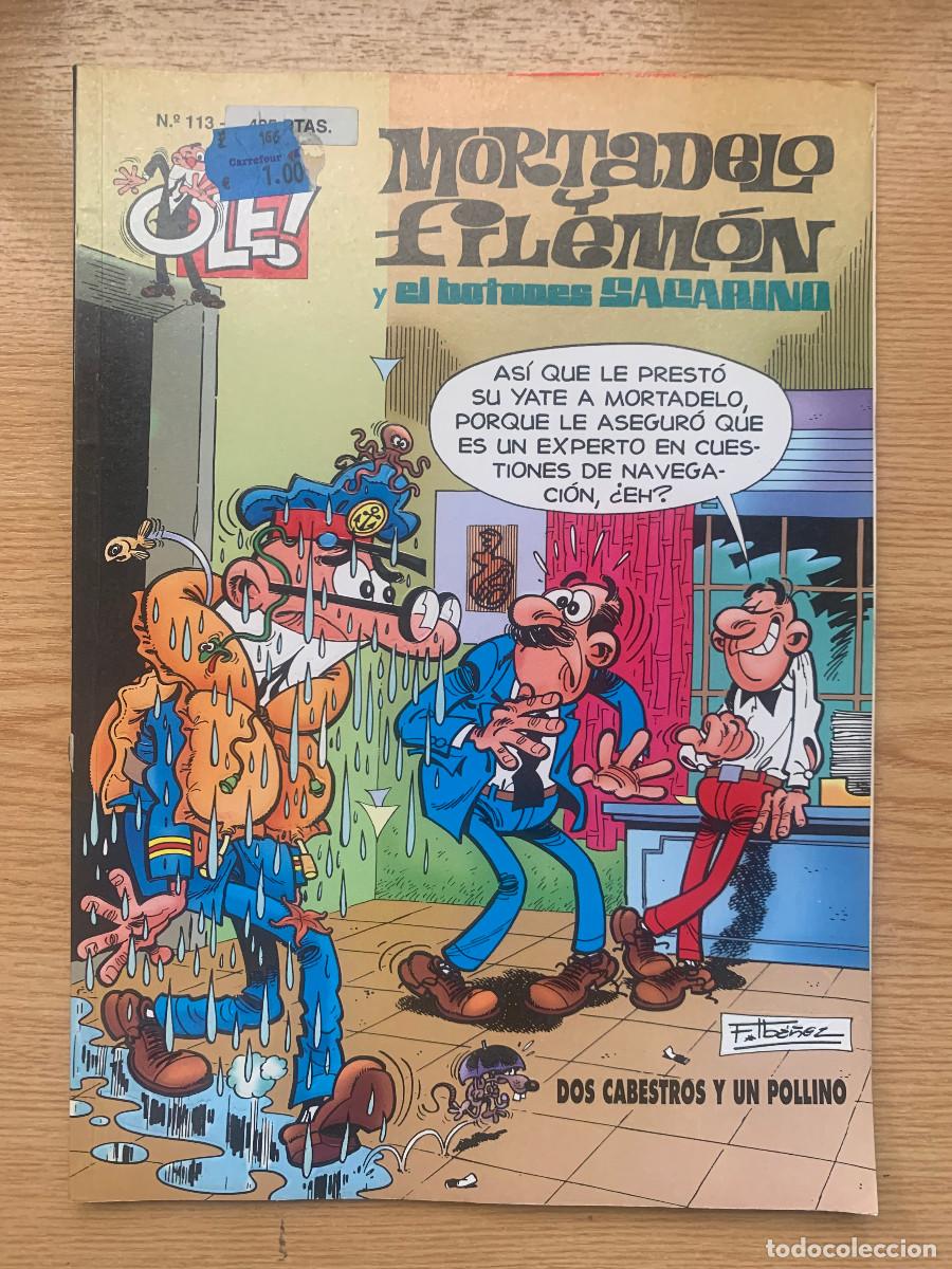 C&oacute;mics: Mortadelo y Filem&oacute;n n&ordm; 113: Dos Cabestros y Un Pollino - Colecci&oacute;n Ol&eacute; - Buen Estado