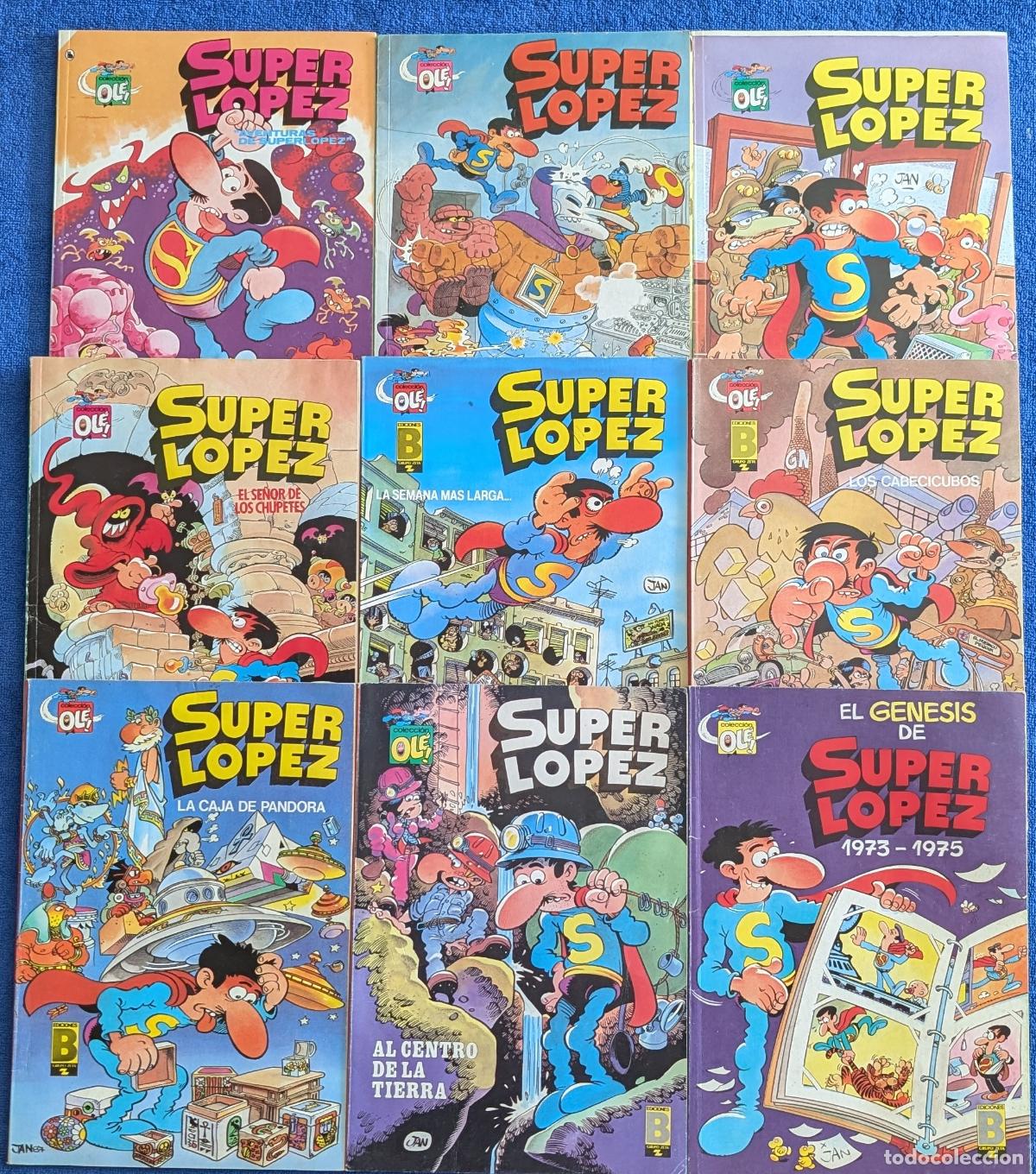 C&oacute;mics: Super L&oacute;pez - Lote de 9 tebeos - OL&Eacute; - Ediciones B &iexcl;A&ntilde;os 80!