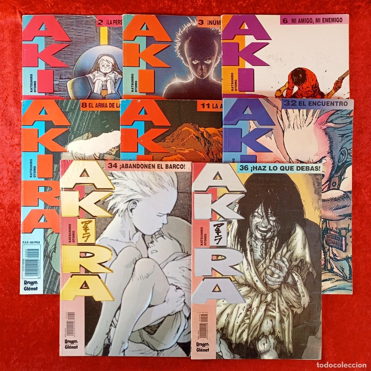 C&oacute;mics: AKIRA - KATSUHIRO OTOMO - DRAGON-GL&Eacute;NAT - EDICIONES B - LOTE 8 COMICS - VER N&ordm; EN FOTOS / 1500