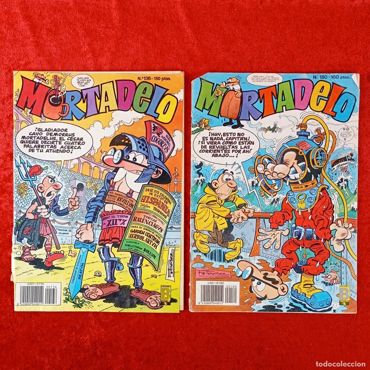 C&oacute;mics: MORTADELO - F. IB&Aacute;&Ntilde;EZ - EDICIONES B - LOTE 2 COMICS - N&Uacute;MEROS 136 Y 180 / 1522