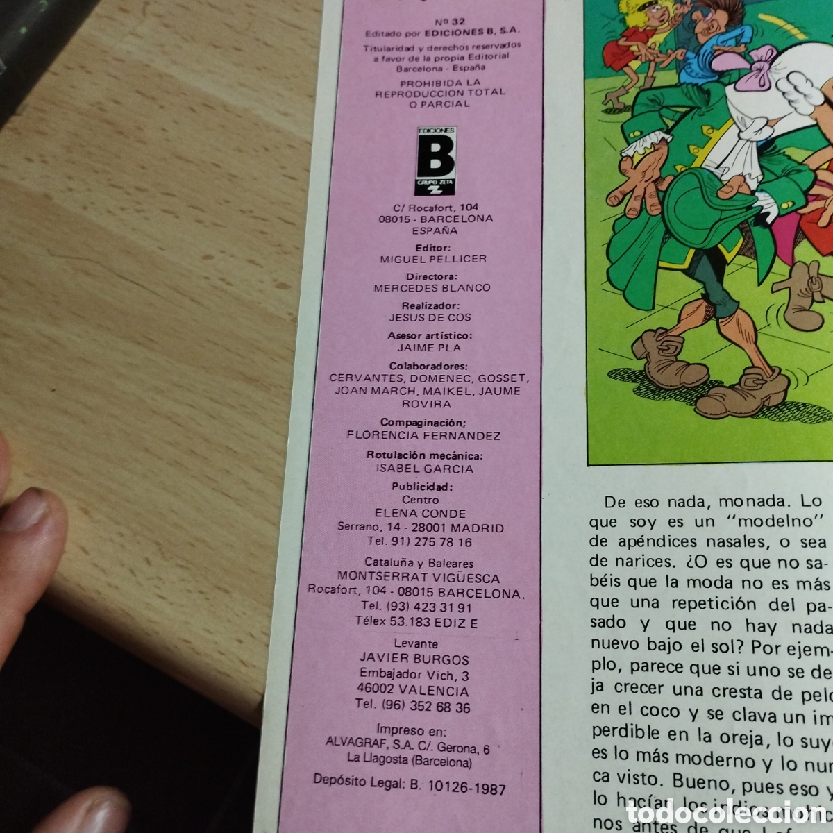 C&oacute;mics: Mortadelo N⁰32. Ediciones B. 1987. Con los billetes. - Foto 3
