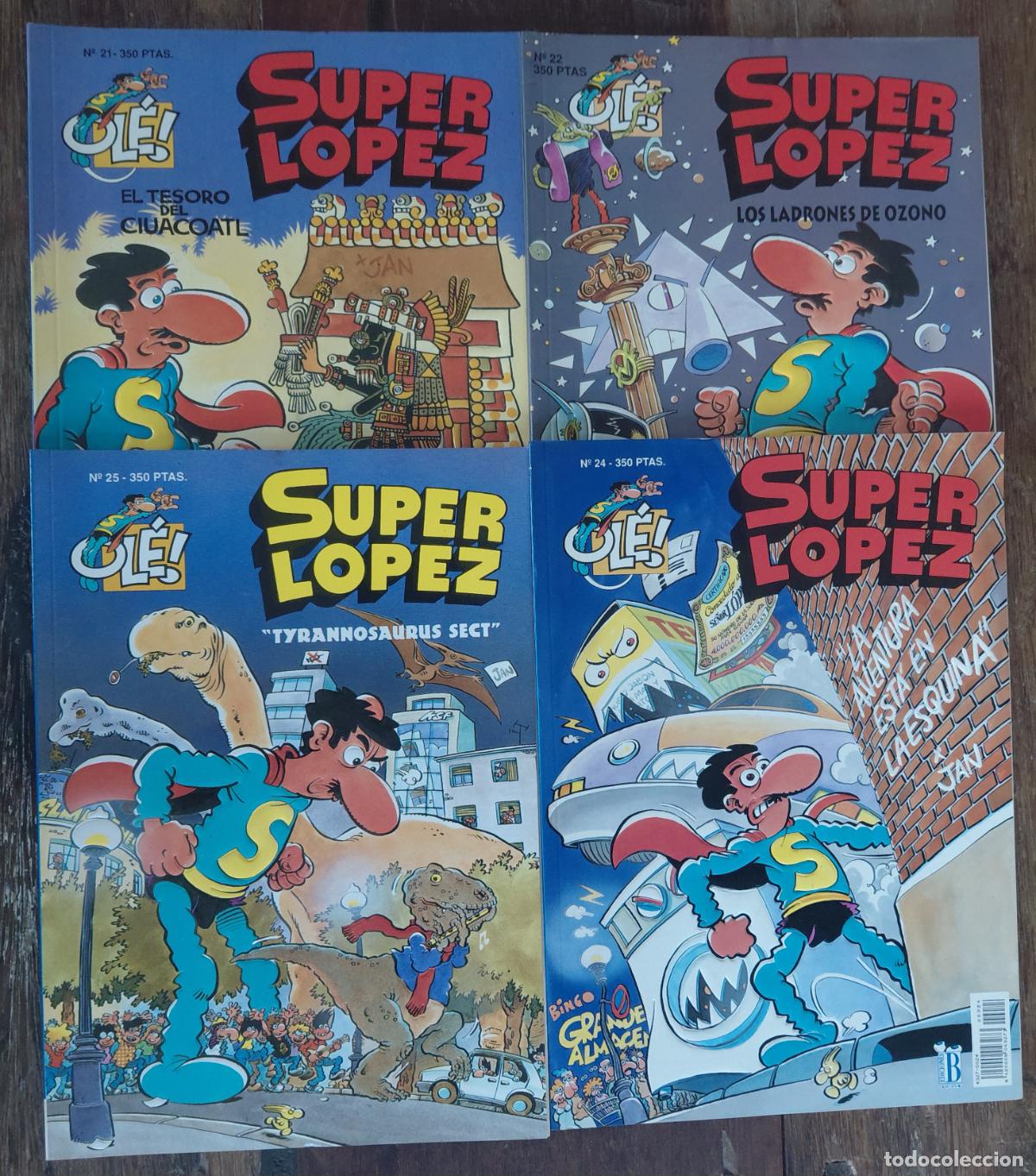 C&oacute;mics: Lote 4 Super Lopez SuperLopez Ol&eacute; N&ordm; 21 22 24 25