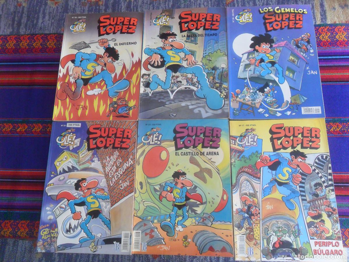 C&oacute;mics: OL&Eacute; JAN SUPER L&Oacute;PEZ SUPERL&Oacute;PEZ RELIEVE N&ordm;S 28 EL INFIERNO 27 26 24 23 17. EDICIONES B 1&ordf; ED 1996.