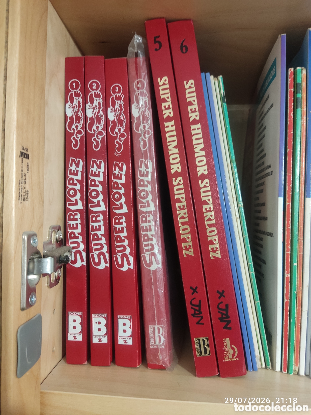 C&oacute;mics: Gran Colecci&oacute;n Superl&oacute;pez (Jan) -S&uacute;per Humor 1-6 + Magos del Humor (90 al 212) + Ol&eacute; y Fan