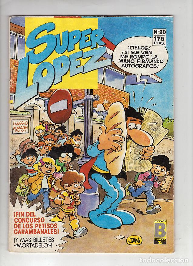 C&oacute;mics: REVISTA SUPERLOPEZ 20 SUPER LOPEZ- EDICIONES B, GRAPA- INCLUYE BILLETES Y PASATIEMPOS SIN RESOLV