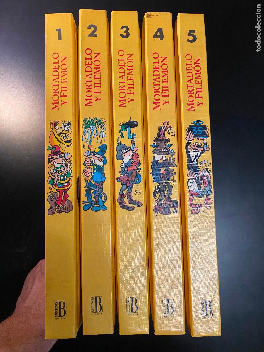 C&oacute;mics: LAS AVENTURAS DE MORTADELO Y FILEM&Oacute;N. 5 TOMOS. COMPLETA. EDICIONES B. - Foto 2