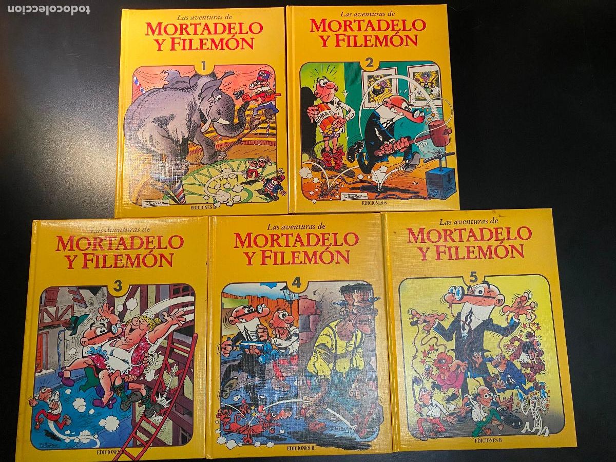 C&oacute;mics: LAS AVENTURAS DE MORTADELO Y FILEM&Oacute;N. 5 TOMOS. COMPLETA. EDICIONES B.