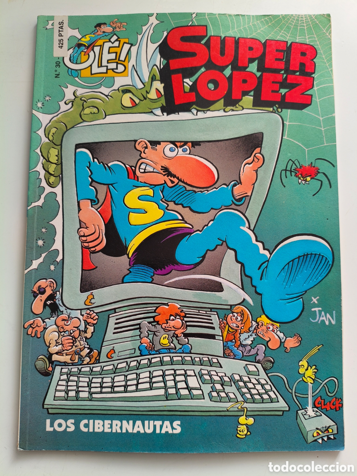 C&oacute;mics: OLE 30 SUPER LOPEZ SUPERLOPEZ LOS CIBERNAUTAS 1&ordf; EDICI&Oacute;N EDICIONES B 1997 PORTADA EN RELIEVE