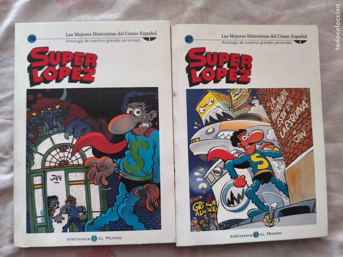 C&oacute;mics: Las mejores historiasdel c&oacute;mic espa&ntilde;ol: Superl&oacute;pez JAN 2 tomos El Mundo super l&oacute;pez