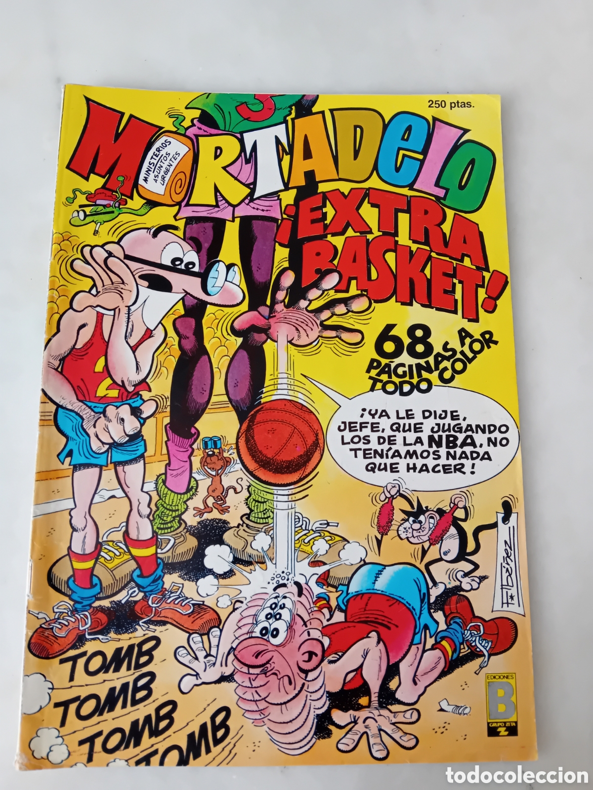 C&oacute;mics: Mortadelo Extra Basket 1987 con poster