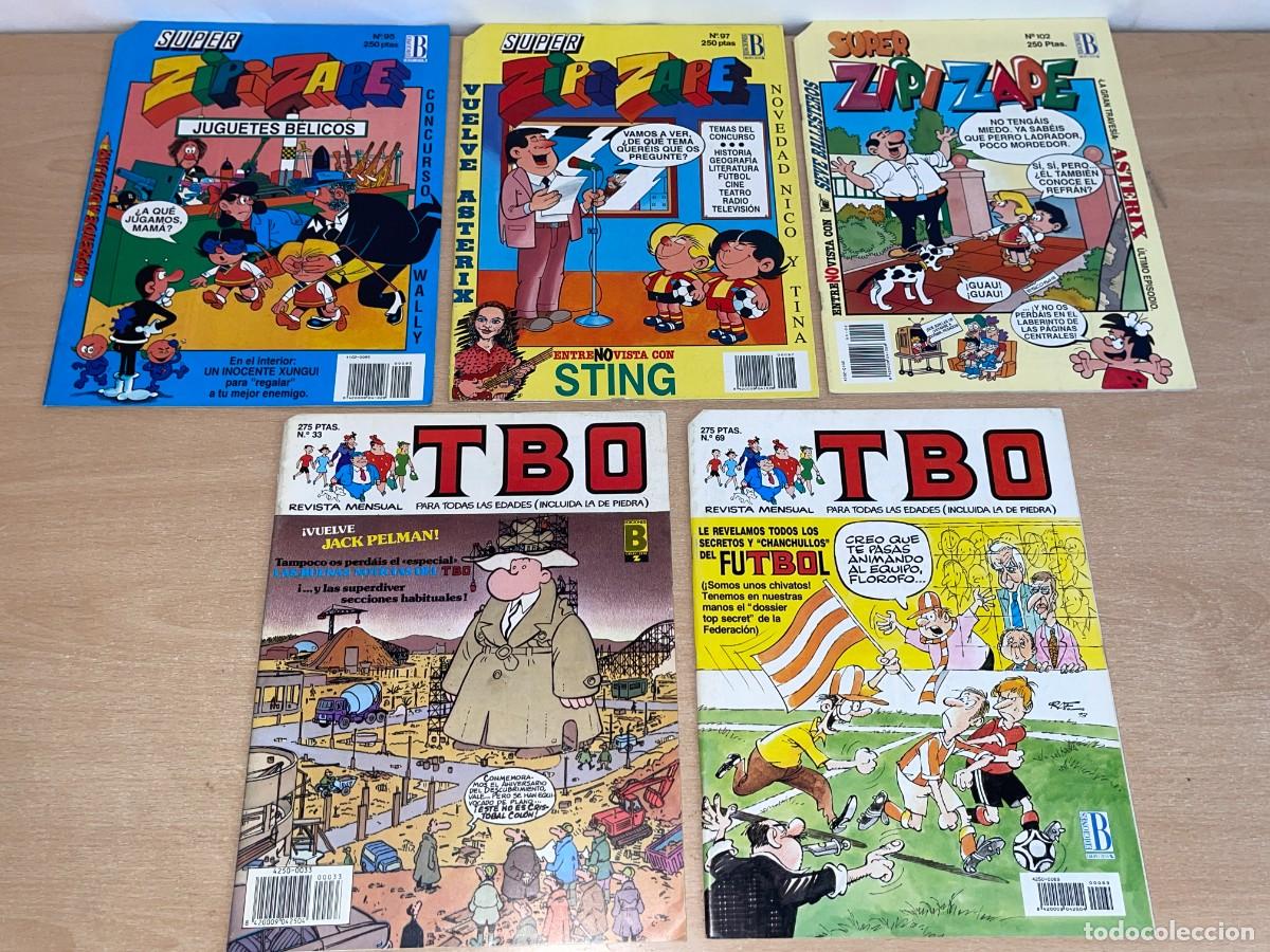 C&oacute;mics: Lote 5 comics TBO n&uacute;meros 33 y 69 Zipi y Zape n&uacute;meros 95, 97 y 102 Ediciones B a&ntilde;os a&ntilde;os 1983 y 1987