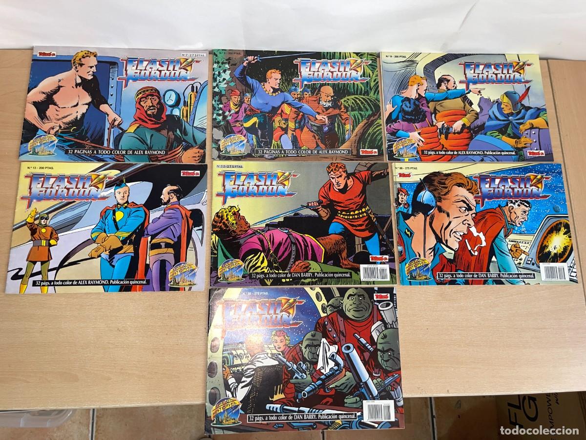 C&oacute;mics: Lote 7 comics FLASH GORDON n&uacute;meros 7, 8, 9, 13, 22, 65 y 66 Dan Barry Ediciones B comics a&ntilde;o 1988