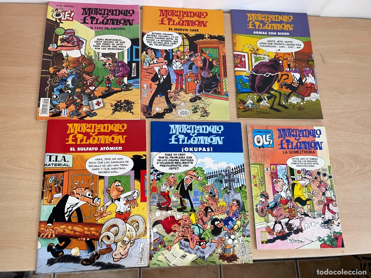 C&oacute;mics: Lote 6 tebeos Mortadelo y Filemon Ediciones B Colecci&oacute;n Ol&eacute; varias &eacute;pocas 1990, 1993 y 2003