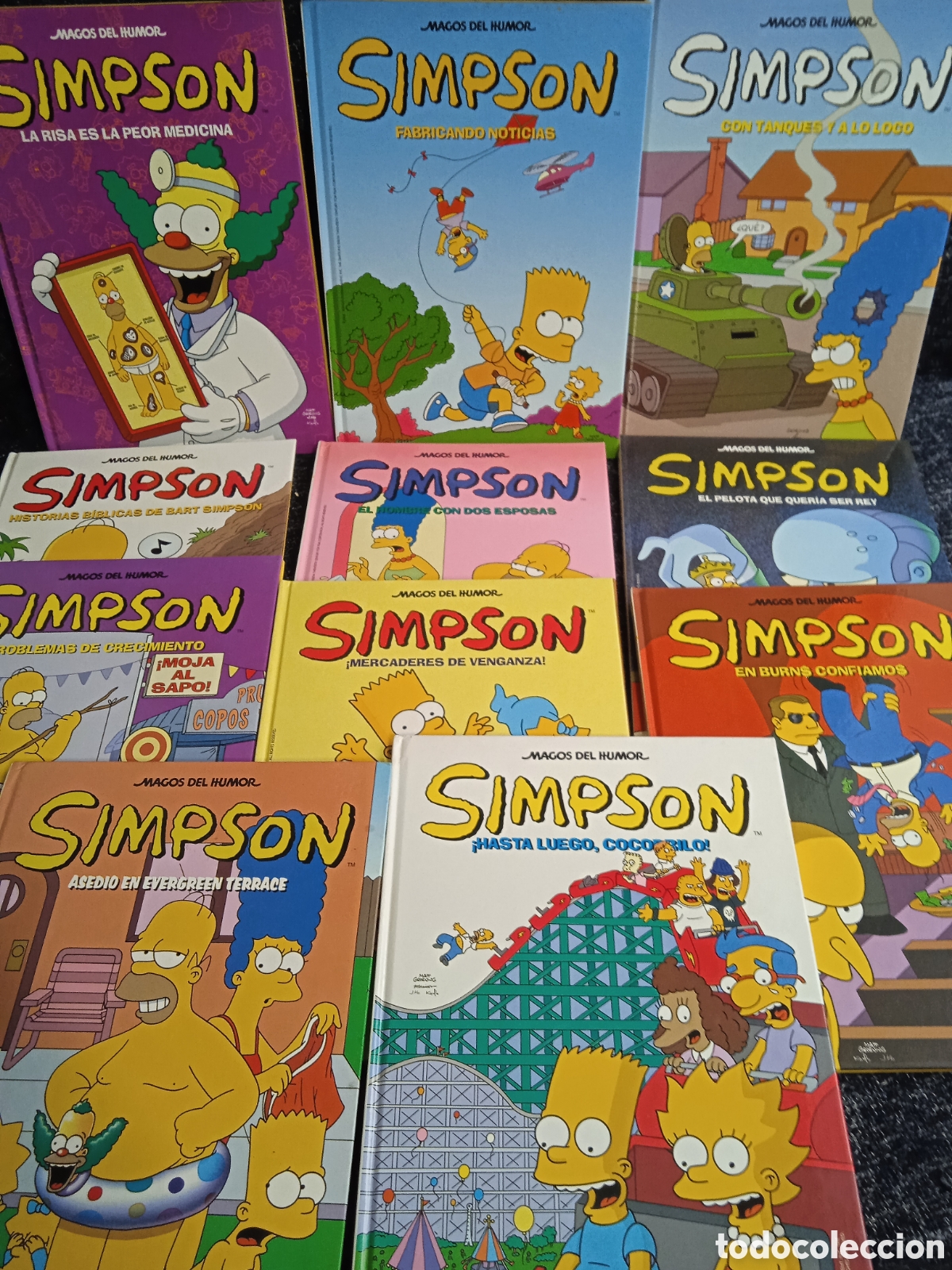 C&oacute;mics: LOS SIMPSON MAGOS DEL HUMOR -LOTE 11 TOMOS - TAPA DURA -LOTE RESERVADO EDICIONES B