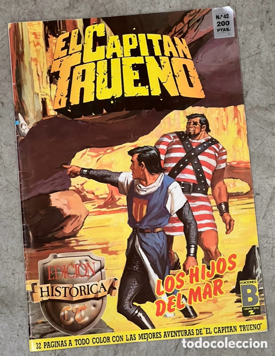 C&oacute;mics: Revista / Comic. El Capit&aacute;n Trueno. &ldquo;Los hijos del mar&rdquo;. Ediciones B, 42. 1987.