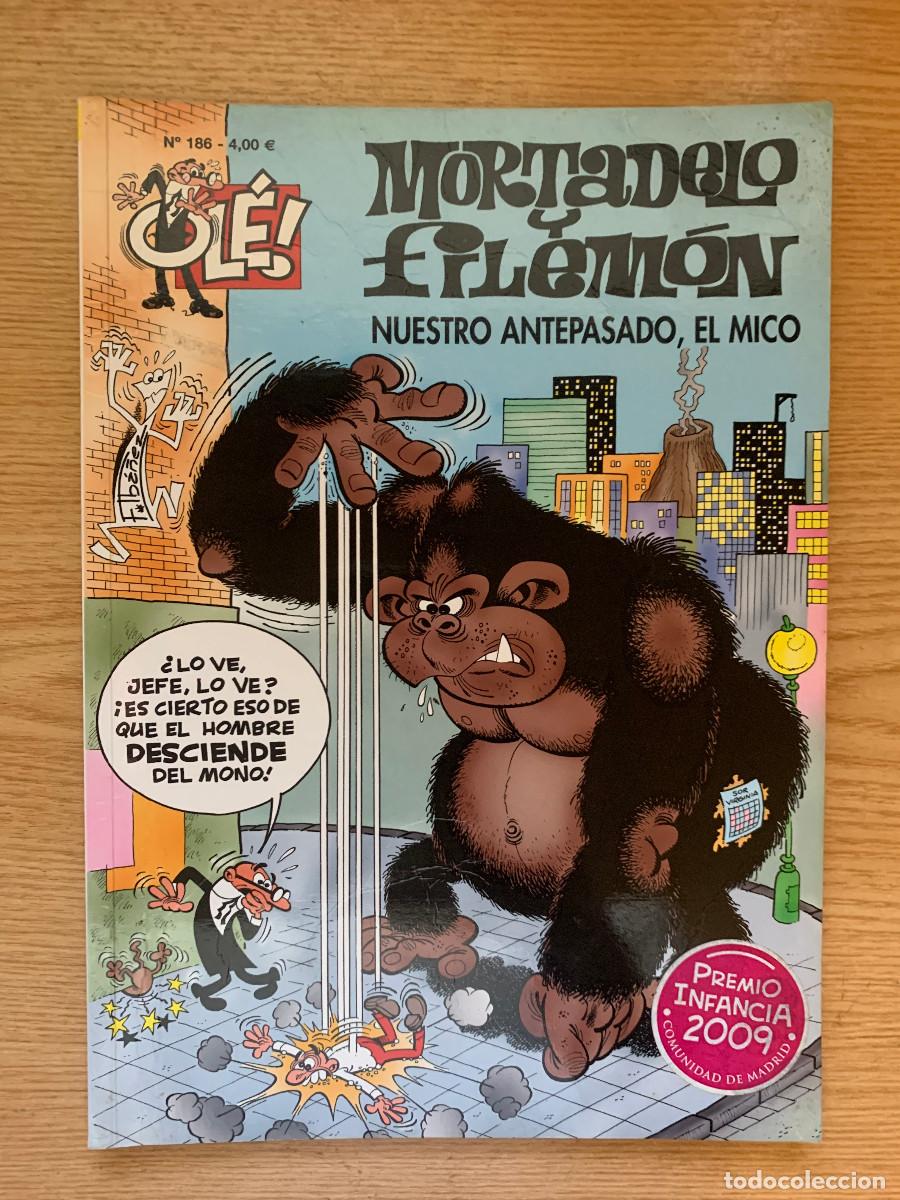 C&oacute;mics: Mortadelo y Filem&oacute;n n&ordm; 186: Nuesto Antepasado, El Mico - Colecci&oacute;n Ol&eacute; - Buen Estado