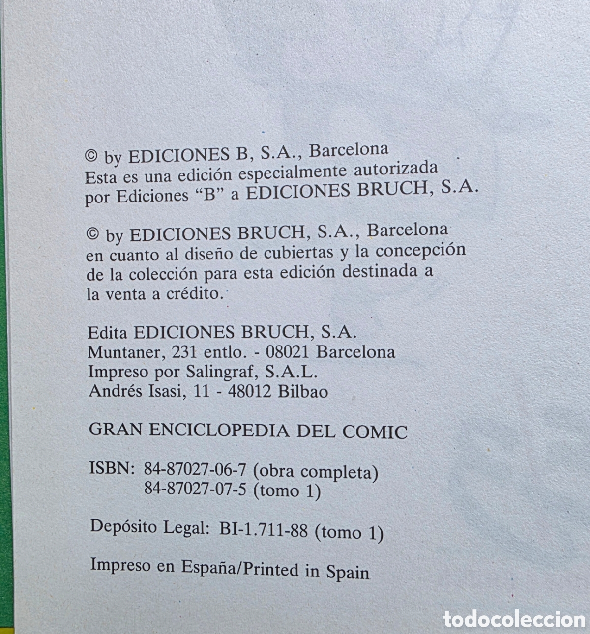 C&oacute;mics: LOTE DE 5 TOMOS DE LA &rdquo;GRAN ENCICLOPEDIA DEL C&Oacute;MIC&rdquo; (EDICIONES BRUCH, 1988) - Foto 5