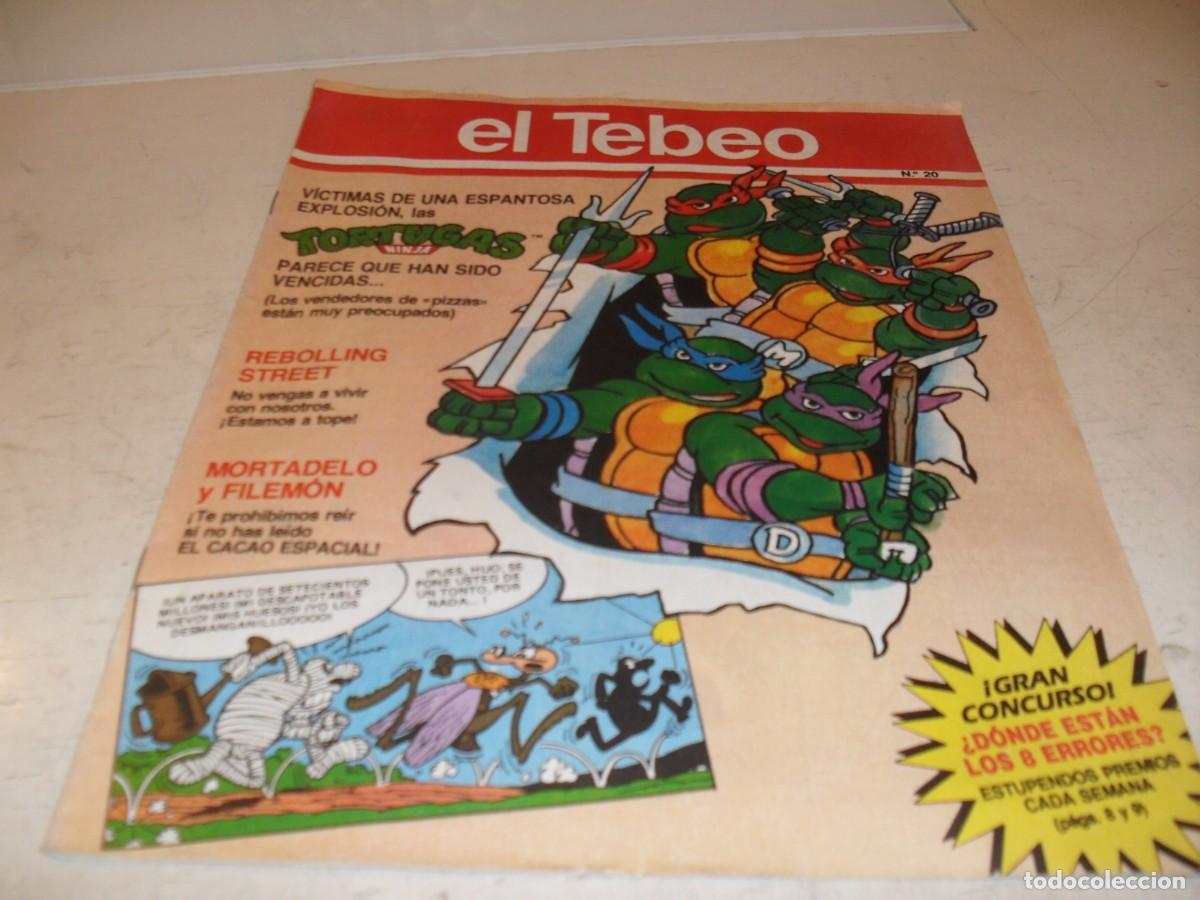 C&oacute;mics: EL TEBEO N&ordm; 20,DE 115,CON LAS TORTUGAS NINJAS MUTANTES.EDICIONES B,1990