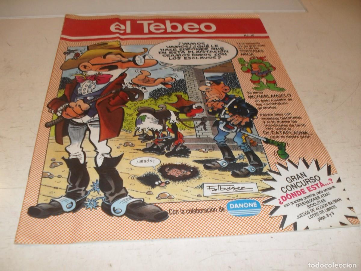 C&oacute;mics: EL TEBEO N&ordm; 10,DE 115,CON LAS TORTUGAS NINJAS MUTANTES.EDICIONES B,1990