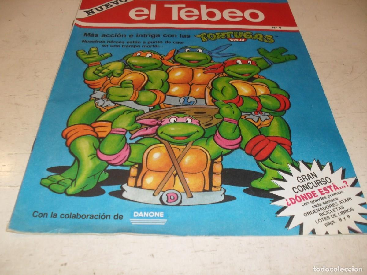 Comics: EL TEBEO N&ordm; 9,DE 115,CON LAS TORTUGAS NINJAS MUTANTES.EDICIONES B,1990