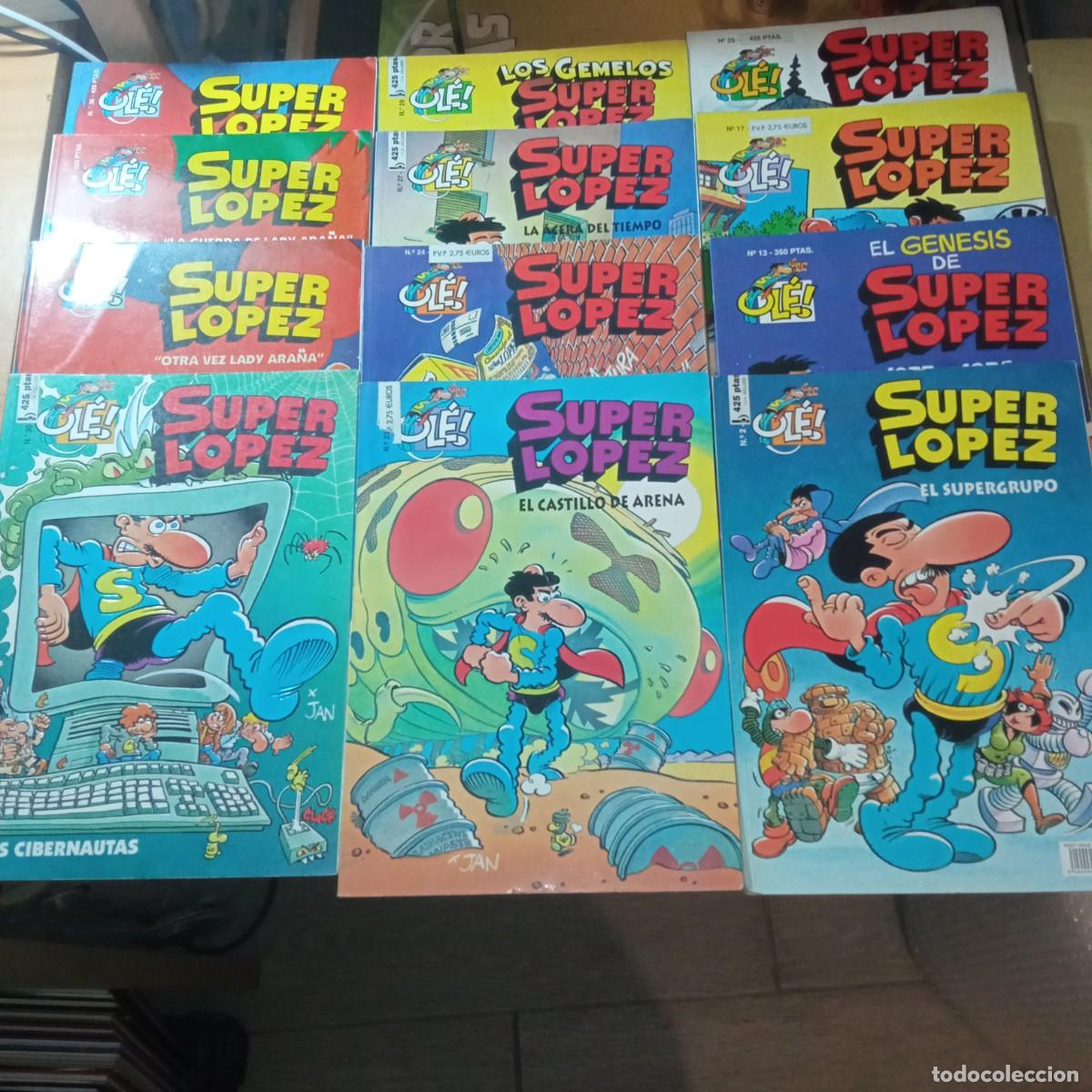 C&oacute;mics: Lote de 12 tebeos Ol&eacute;! Superl&oacute;pez &ndash; Jan