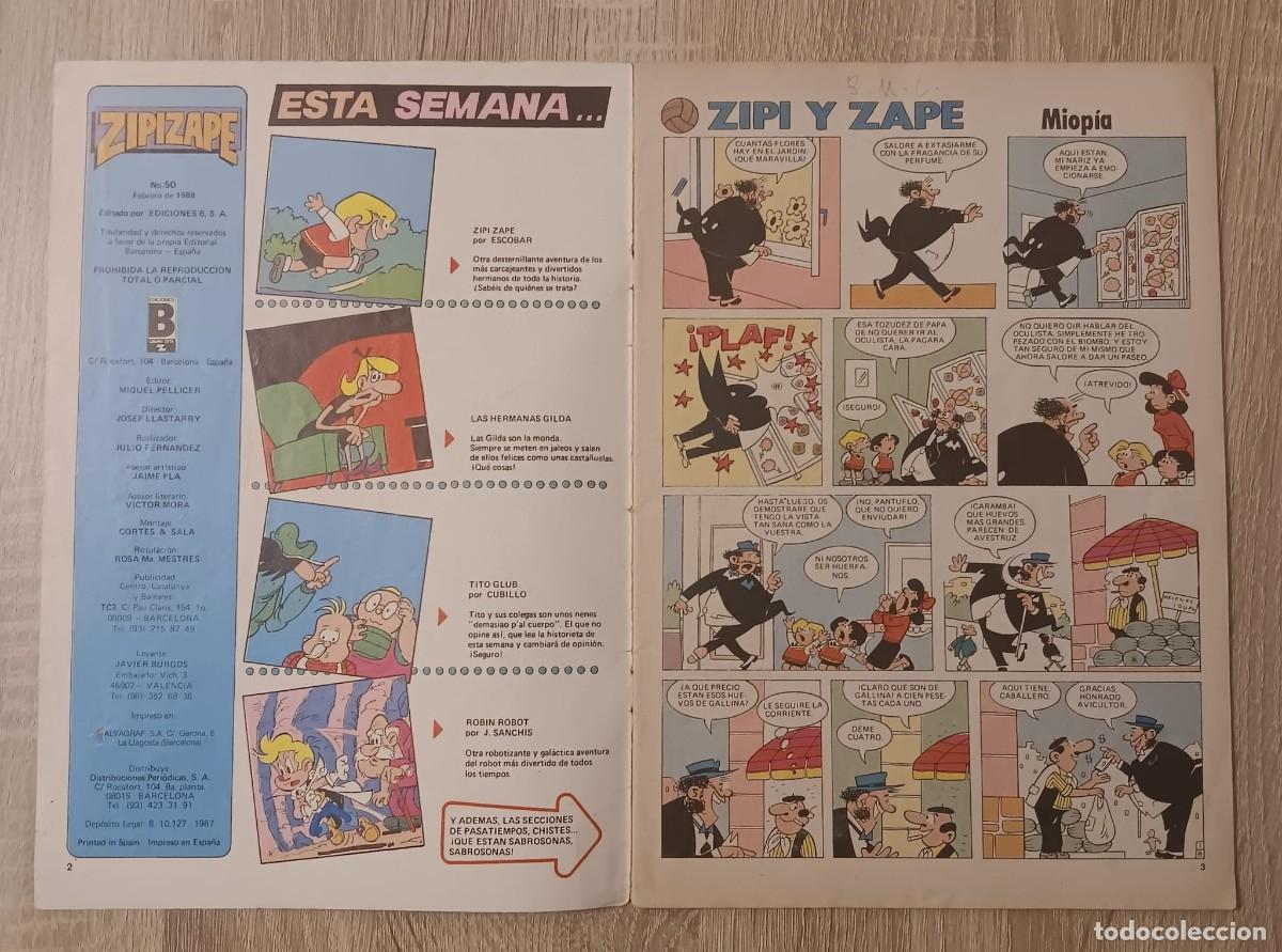 C&oacute;mics: COMIC ZIPI Y ZAPE NUMERO 50 EDICIONES B 1987 - Foto 2