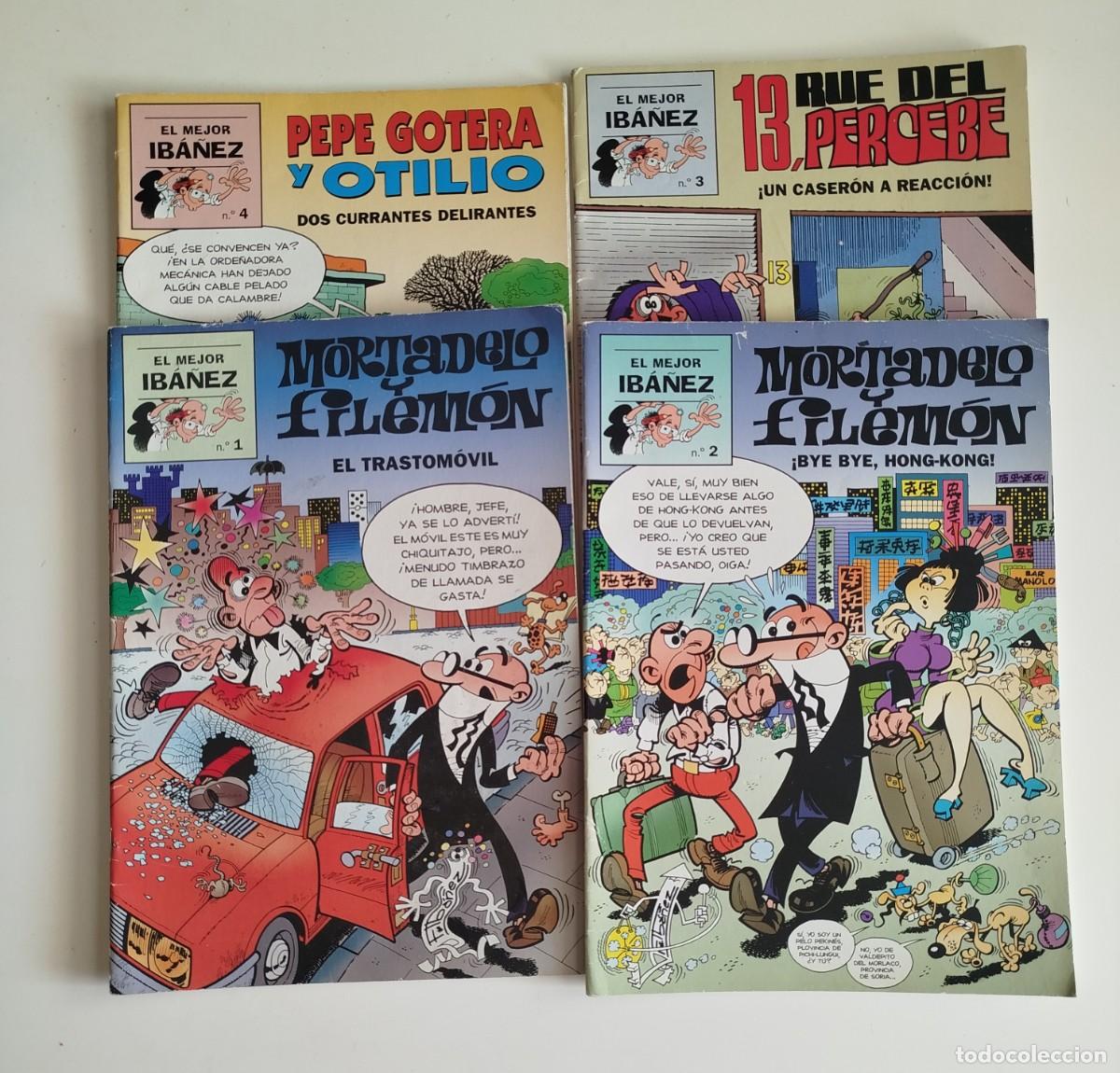 C&oacute;mics: Lote 4 comics Iba&ntilde;ez (13 rue percebe, Pepe Gotera y Otilio, Mortadelo y Filem&oacute;n)